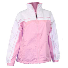 Stand up outdoor casual women windbreaker jacket made of polyester nylon